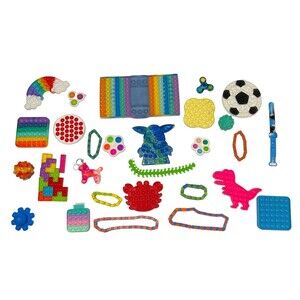 Sensory Fidget‎ Toy Lot Poppers,Spinners Snap & Clicks 40 Pieces In Lot